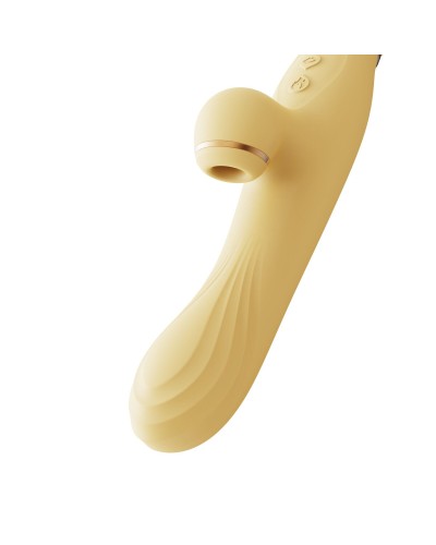 Вибратор с подогревом и вакуумной стимуляцией клитора Zalo - ROSE Vibrator Lemon Yellow