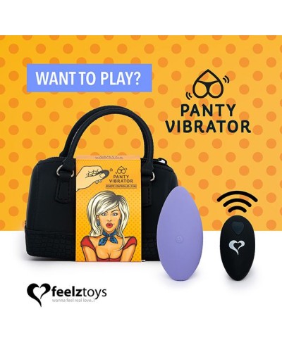 Вібратор в трусики FeelzToys Panty Vibrator Purple з пультом дистанційного керування, 6 режимів робо