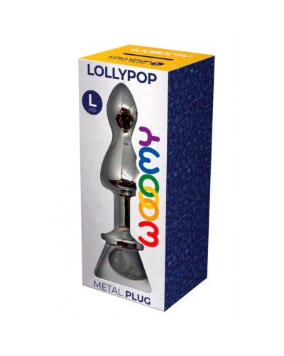 Анальная пробка Wooomy Lollypop Double Ball Metal Plug L