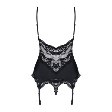 Obsessive 810-COR-1 corset & thong black S/M