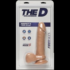 Фалоімітатор Doc Johnson The D - Perfect D - 7 Inch With Balls - FIRMSKYN, діаметр 4,5 см