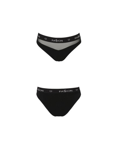 Трусики з прозорою вставкою Passion PS006 PANTIES black, size M