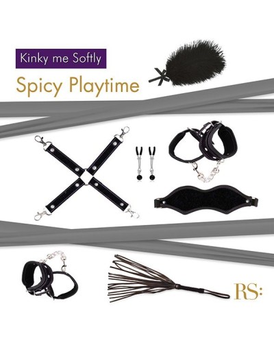 Подарунковий набір для BDSM RIANNE S — Kinky Me Softly Black: 8 предметів для задоволення