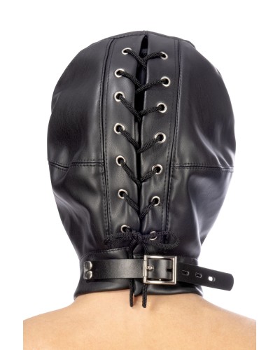 Капюшон с кляпом для БДСМ Fetish Tentation BDSM hood in leatherette with removable gag