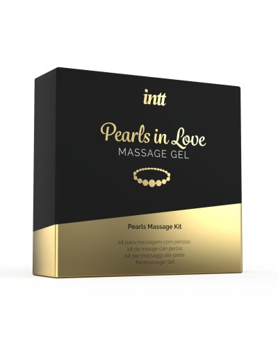 Набор для жемчужного массажа Intt Pearls in Love: ожерелье и силиконовый массажный гель