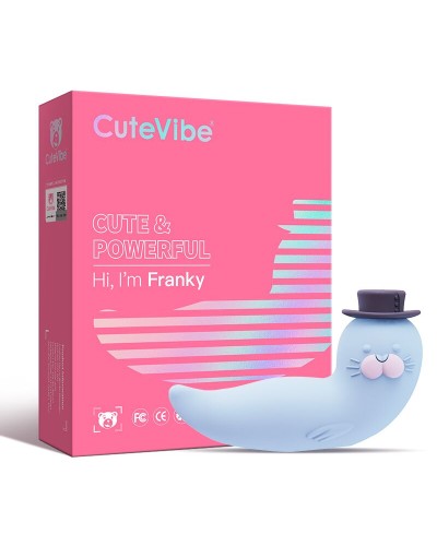 Вакуумний вібратор CuteVibe Franky Blue