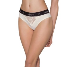 Трусики з широкою гумкою і мереживом Passion PS001 PANTIES ecru, size S