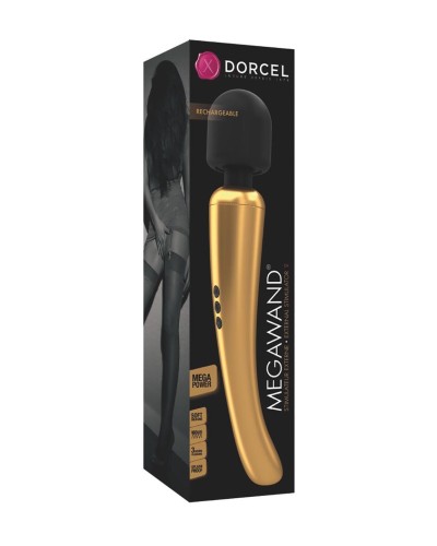 Потужний вібромасажер Dorcel Megawand Gold який перезаряджається, 160 режимів