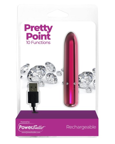 Вибропуля PowerBullet - Pretty Point Rechargeable Bullet Pink