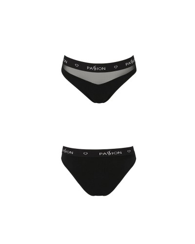 Трусики з прозорою вставкою Passion PS006 PANTIES black, size XL