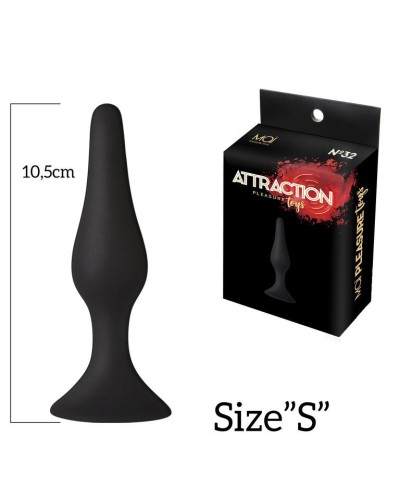 Анальна пробка на присосці MAI Attraction Toys №32 Black, довжина 10,5 см, діаметр 2,5 см