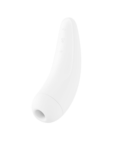 Вакуумний кліторальний стимулятор Satisfyer Curvy 2+ White з керуванням через інтернет