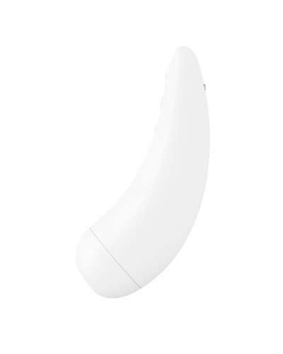 Вакуумний кліторальний стимулятор Satisfyer Curvy 2+ White з керуванням через інтернет