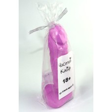 Крафтове мило-член із присоскою Чистий Кайф Violet size M, натуральне