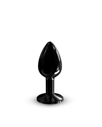 Металлическая анальная пробка с украшением в виде кристалла Dorcel - Diamond Plug BLACK S