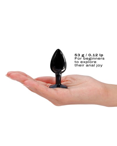 Металлическая анальная пробка с украшением в виде кристалла Dorcel - Diamond Plug BLACK S