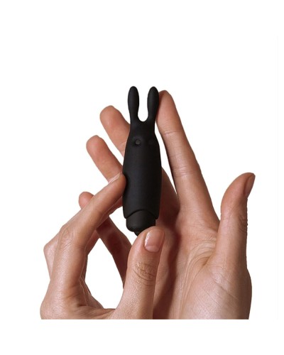 Вибропуля Adrien Lastic Pocket Vibe Rabbit Black со стимулирующими ушками