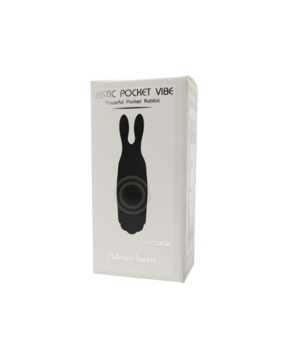 Вибропуля Adrien Lastic Pocket Vibe Rabbit Black со стимулирующими ушками