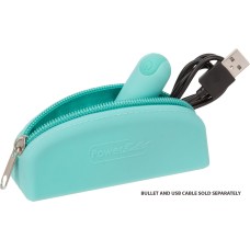 Сумка для зберігання секс-іграшок PowerBullet - Silicone Storage Zippered Bag Teal