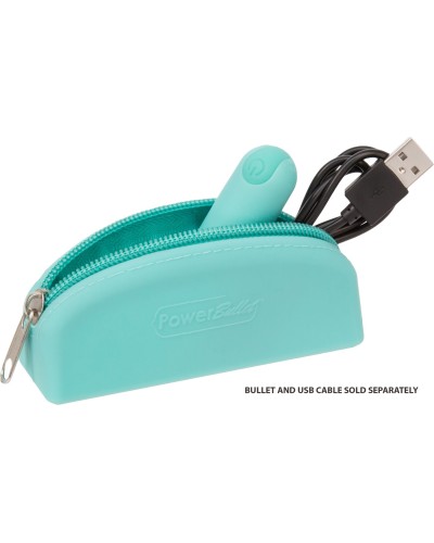 Сумка для хранения секс-игрушек PowerBullet - Silicone Storage Zippered Bag Teal 