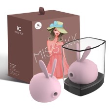 Вакуумний стимулятор з вібрацією KisToy Miss KK Pink