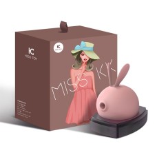 Вакуумний стимулятор з вібрацією KisToy Miss KK Pink