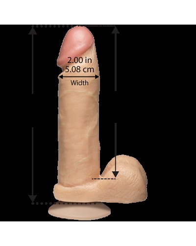 Фалоімітатор Doc Johnson The Realistic Cock 8 inch White - PVC, Vack-U-Lock, діаметр 5,1 см