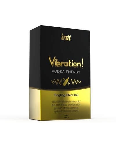 Жидкий вибратор Intt Vibration Vodka (15 мл) EXTRA GREEN, очень вкусный, действует до 30 минут