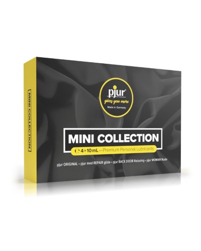 Набір змазок pjur MINI COLLECTION 4×10 мл: med REPAIR glide, WOMAN Nude, ORIGINAL, BACKDOOR Relaxing