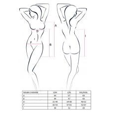 Сорочка приталенная с чашечками WILMA CHEMISE white XXL/XXXL - Passion, трусики