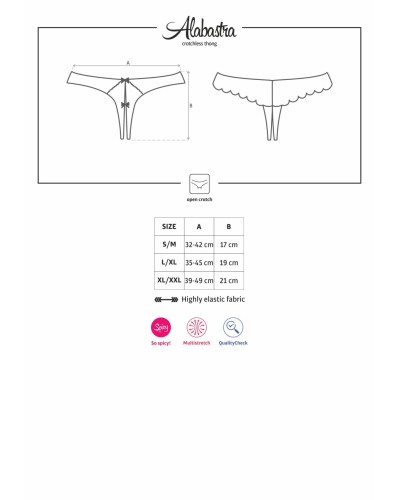 Obsessive Alabastra crotchless thong L/XL