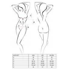 Комплект білизни AKITA SET red L / XL - Passion Exclusive: широкий пояс, ліф, стрінги