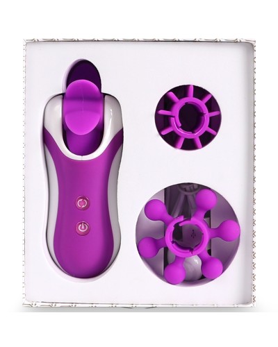 Стимулятор з імітацією оральних ласк FeelzToys - Clitella Oral Clitoral Stimulator Purple