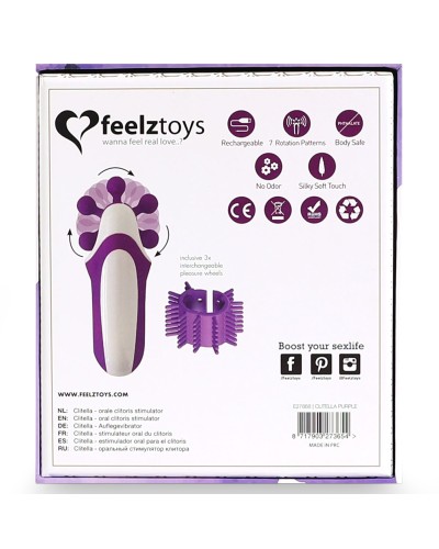 Стимулятор з імітацією оральних ласк FeelzToys - Clitella Oral Clitoral Stimulator Purple