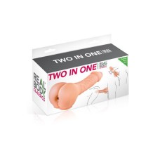 Насадка на член — мастурбатор 2в1 Real Body — Two In One