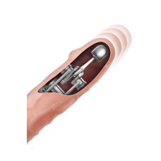 Фалоімітатор-пульсатор із вібрацією Real Body — Magic Ram, діаметр 4 см, рух вперед-назад