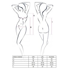 Сорочка приталенная с чашечками BRIDA CHEMISE red XXL/XXXL - Passion Exclusive, трусики