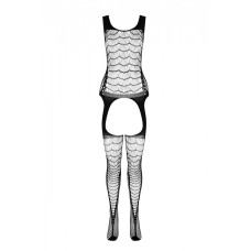 Сітчастий тілесний бодістокінг з подвійним плетінням та підв'язками Casmir CA007