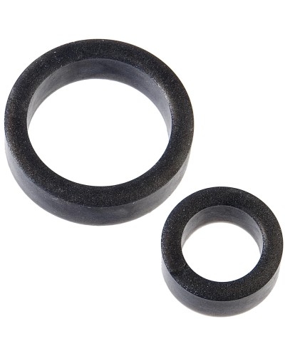 Набор эрекционных колец Doc Johnson Platinum Premium Silicone - The C-Rings - Charcoal