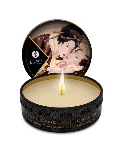 Масажна свічка Shunga Mini Massage Candle – Intoxicating Chocolate (30 мл) з афродизіаками