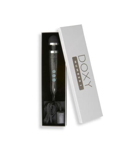 Вибромассажер DOXY Number 3 Disco Black, очень мощный, питание 220В, металлический корпус