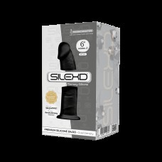 Фалоімітатор SilexD Robby Black (MODEL 2 size 6in), двошаровий, силікон + Silexpan, діаметр 3,5см