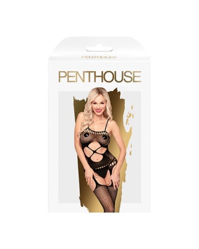 Бодістокінг з вирізом на животику Penthouse - Hot Nightfall Black S/L