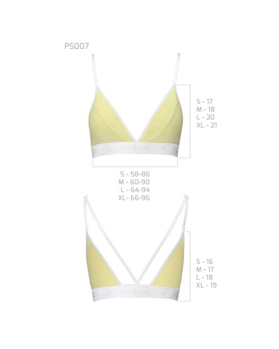 Спортивный топ с двойными бретелями Passion PS007 TOP yellow, size M