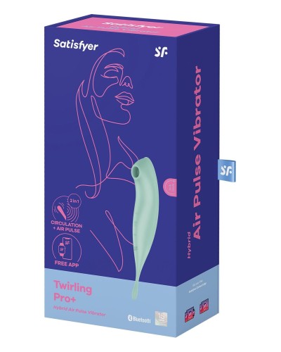 Смарт-вібратор для клітора з вакуумною стимуляцією Satisfyer Twirling Pro+ Mint