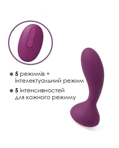 Массажер простаты и вибратор точки G с пультом Svakom Julie Violet