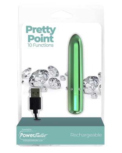 Вибропуля PowerBullet - Pretty Point Rechargeable Bullet Teal