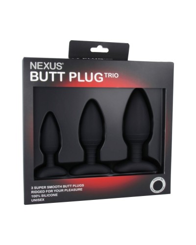 Набір анальних пробок Nexus Butt Plug Trio, макс. діаметр 3–4–5 см