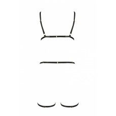 Портупея стрепи на все тіло Indica black XXL/XXXL — Passion Exclusive