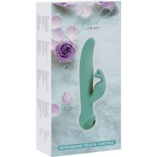 Вібратор-кролик з сенсорним управлінням і ротацією Touch by SWAN - Trio Teal